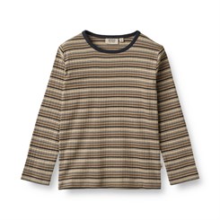 Wheat T-shirt striped LS Stig - Multi stripe